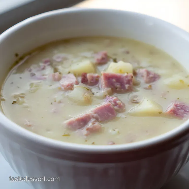 Creamy Slow Cooker Ham and Potato Soup