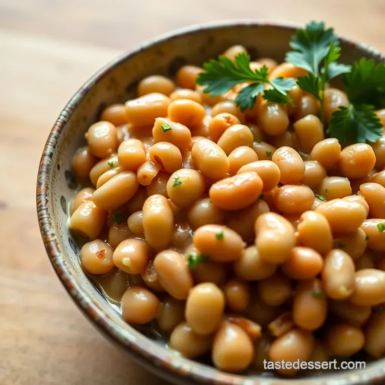 Creamy Southern Butter Beans with Smoky Bacon presentation
