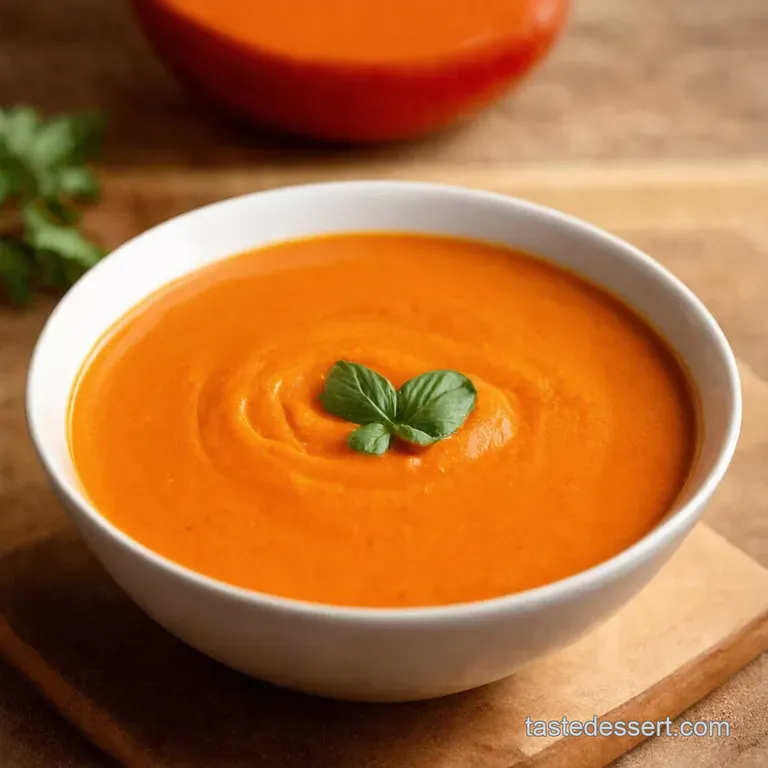 Creamy Tomato Bisque a Taste of Summer All Year Round presentation