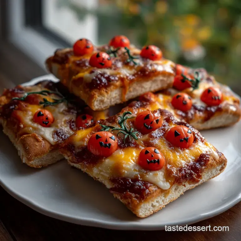 Individual pizzas arranged on a dark platter. The crisp crust is topped with vibrant sauce, creating a festive contrast, p...
