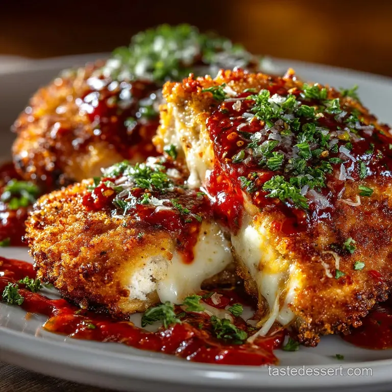 Crispy Air Fryer Chicken Parmigiana The ItalianAmerican Classic Made GuiltFree presentation