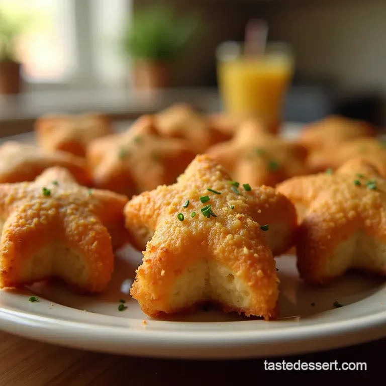 Crispy Baked Chicken Stars with Honeymustard Dipping Sauce presentation