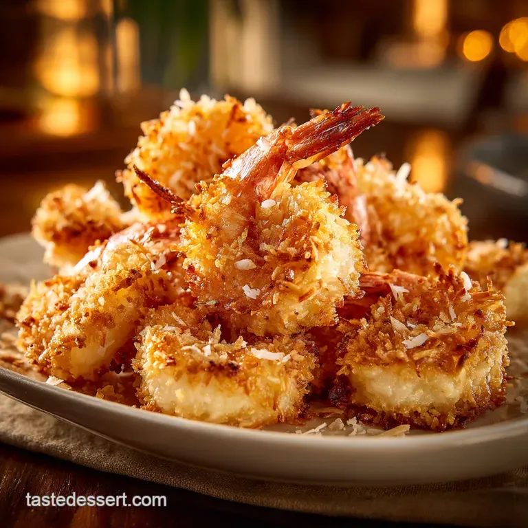 Baked Coconut Shrimp: Crispy Panko Recipe with Sweet Chili-Lime Dip presentation