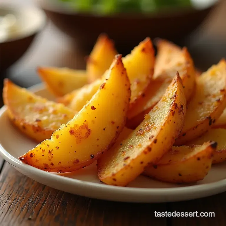 The Golden Standard Ultracrispy Ovenbaked Potato Wedges No Deep Fryer Needed presentation