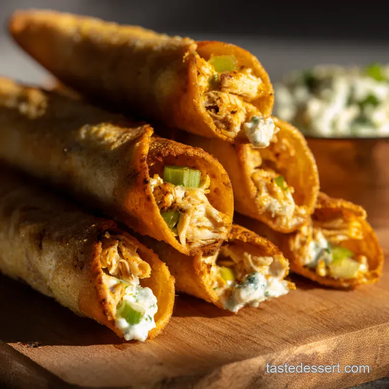 Crispy Chicken Flautas with Creamy Avocado Dip
