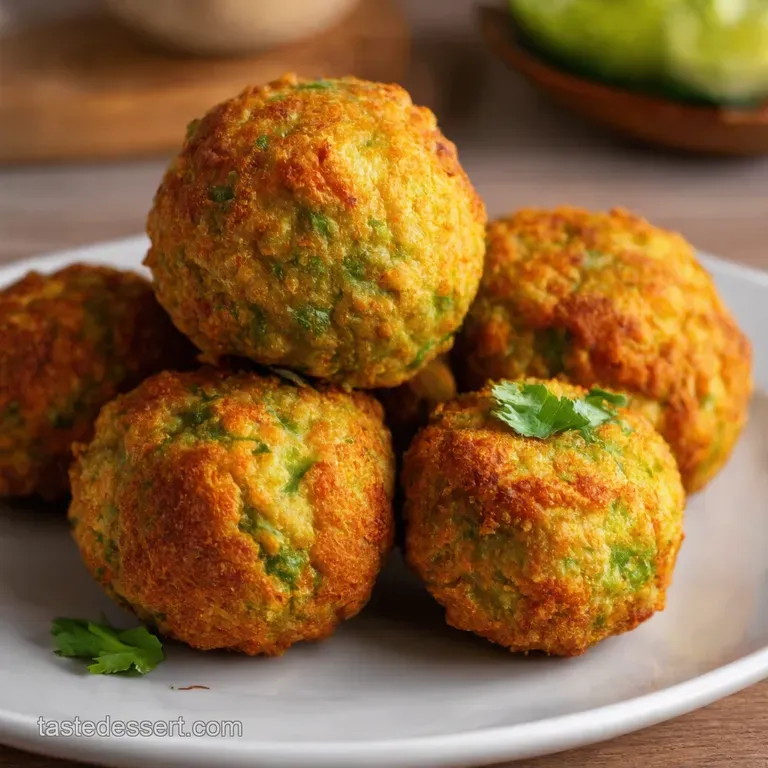 Crispy Classic Homemade Falafel presentation