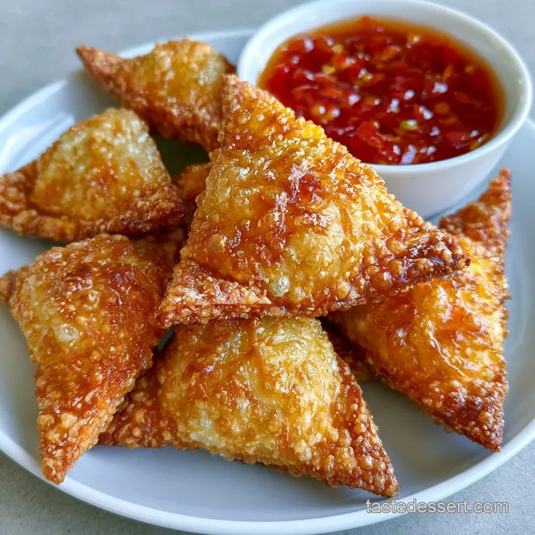 Crispy Crab Rangoon Recipe with Sweet: Golden & Creamy