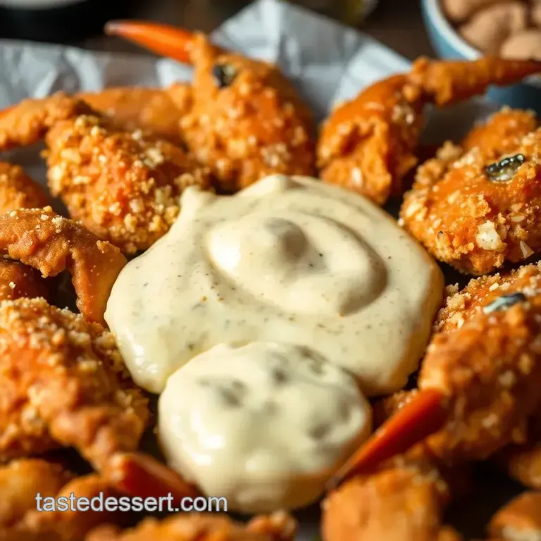 Crispy Fried Soft Shell Crab with Spicy Aioli presentation