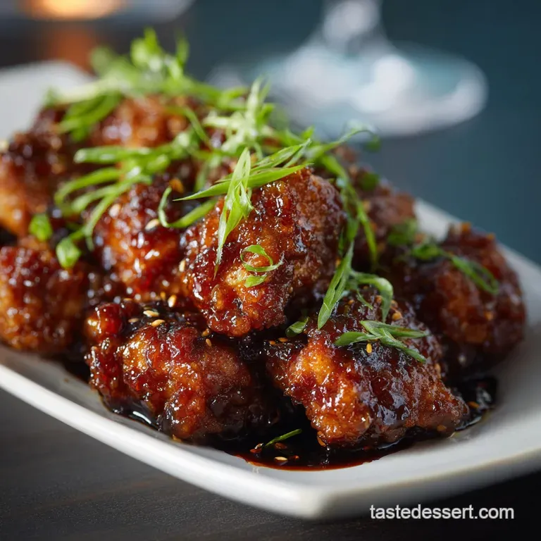 General Tso Chicken: Crispy Sticky and Spicy (Better Than Takeout) presentation