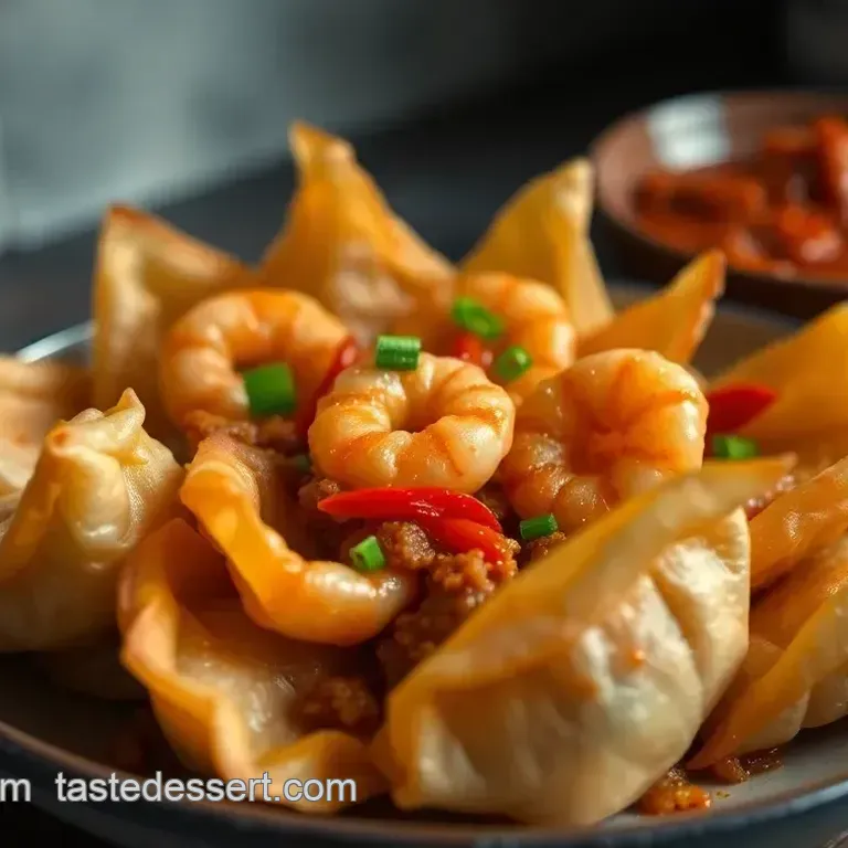 Crispy Golden Fried Wontons with Sweet Chilli Dipping Sauce