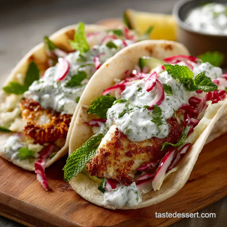 Greek Tzatziki Fish Tacos Crispy Cod with Zesty Homemade Tzatziki
