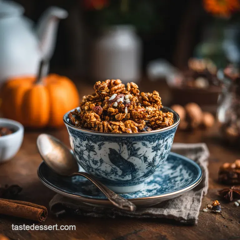 Pumpkin Granola That Guarantees Massive Clusters and Crisp Autumn Crunch presentation