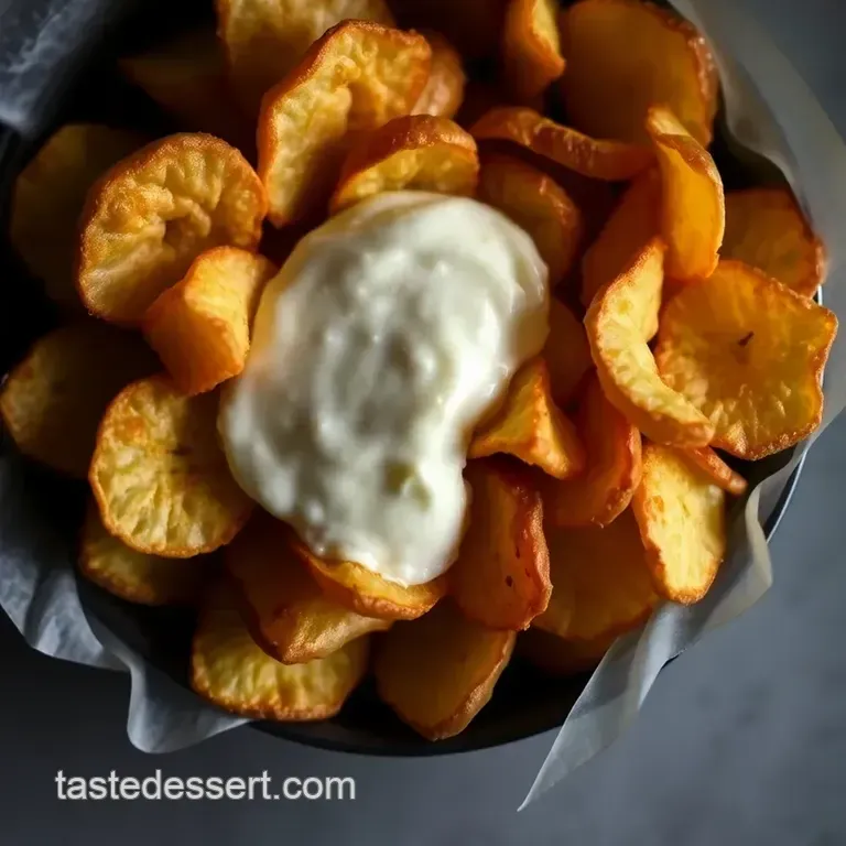 Crispy Homemade Sour Cream and Onion Chips presentation