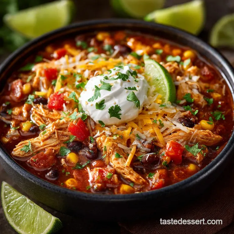Crock Pot Chicken Taco Chili the Easiest Setitandforgetit Feast presentation