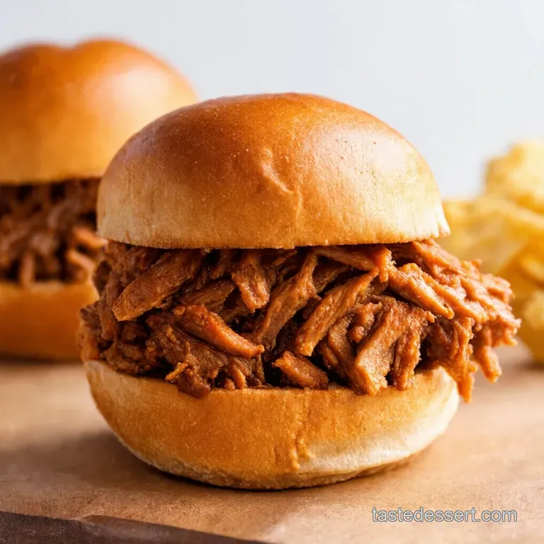 Crock Pot Pulled Pork Sliders with Tangy Apple Slaw