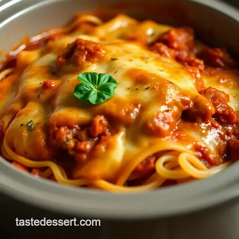 Crockpot Lasagna Delight presentation