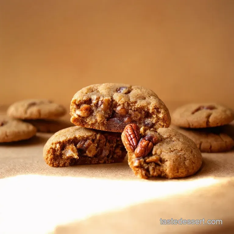 Dark Brown Sugar Cookies with Spiced Pecans Proper Chewy Goodness presentation