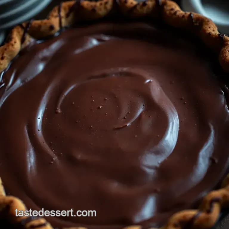 Decadent Chocolate Chess Pie presentation