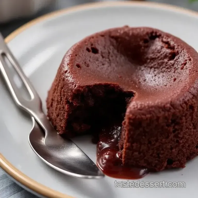 Decadent Chocolate Lava Cake presentation