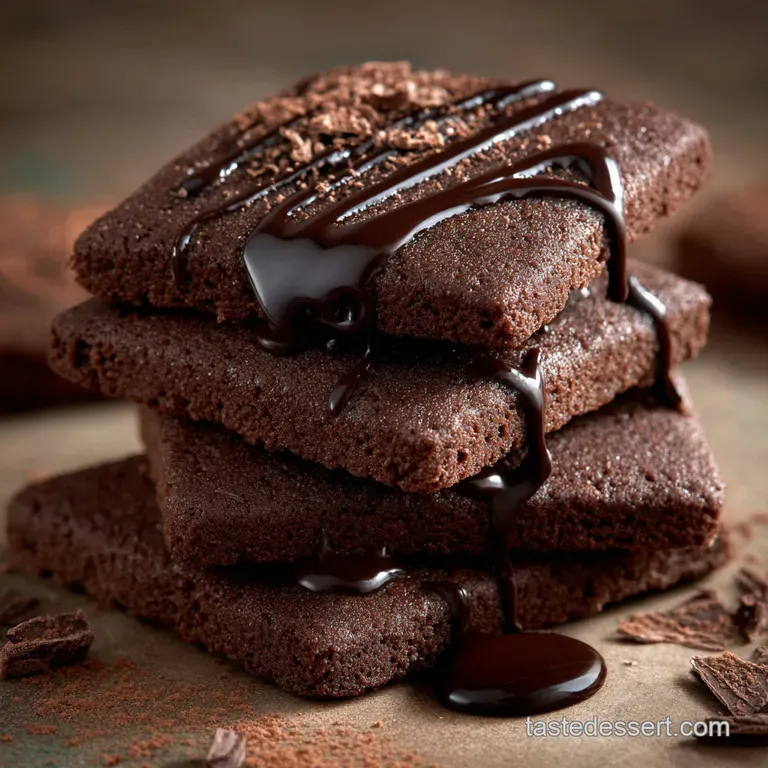Double Chocolate Shortbread: Deeply Decadent Crumbly Biscuits presentation