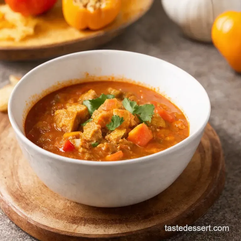 Deconstructed Slow Cooker Stuffed Pepper Soup presentation