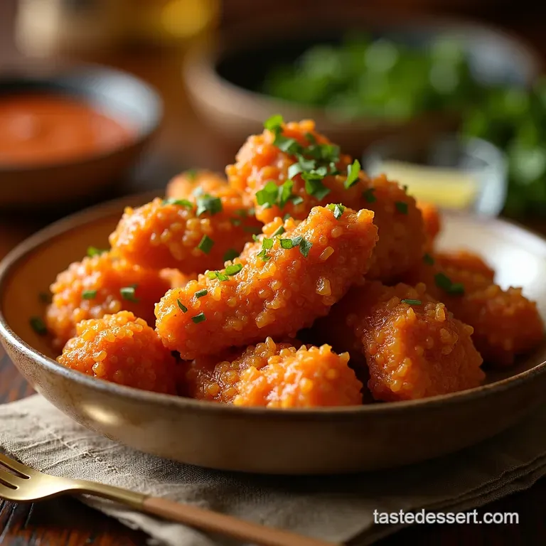 Doublecrunch Dynamite the Ultimate Sweet Spicy Korean Fried Chicken Yangnyeom presentation