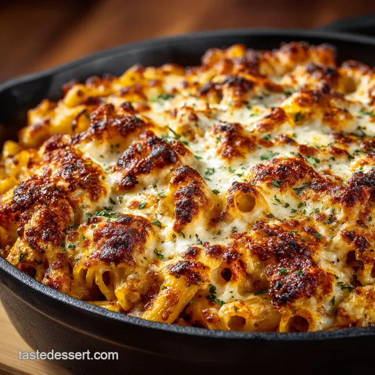 Dutch Oven Baked Ziti presentation