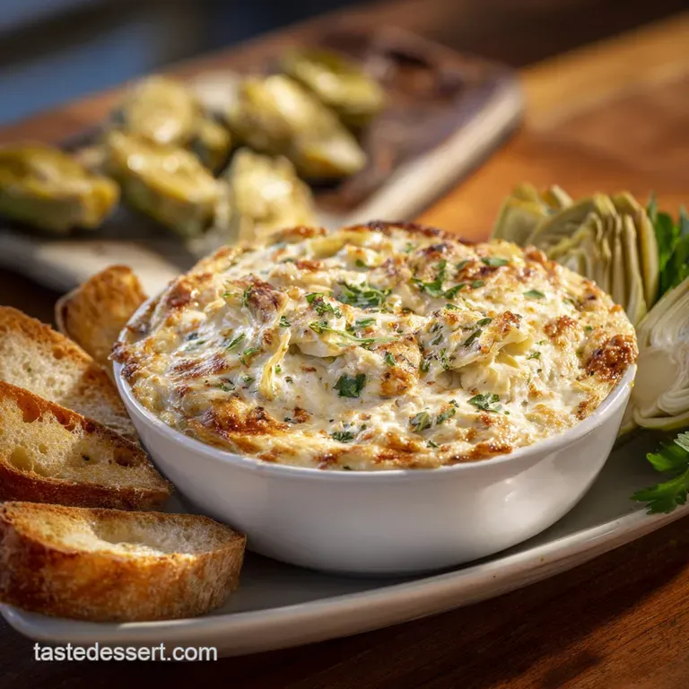 Artichoke Dip with Cream Cheese: Our Jolly Good Baked Parmesan Recipe presentation