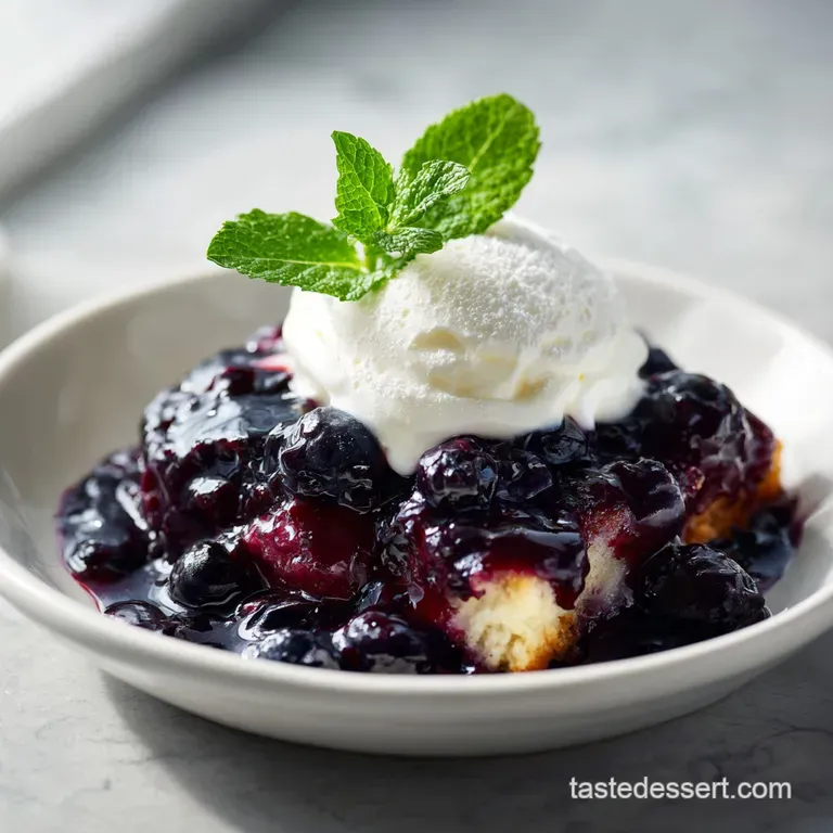 Blueberry Cobbler: Jammy Fruit Crust