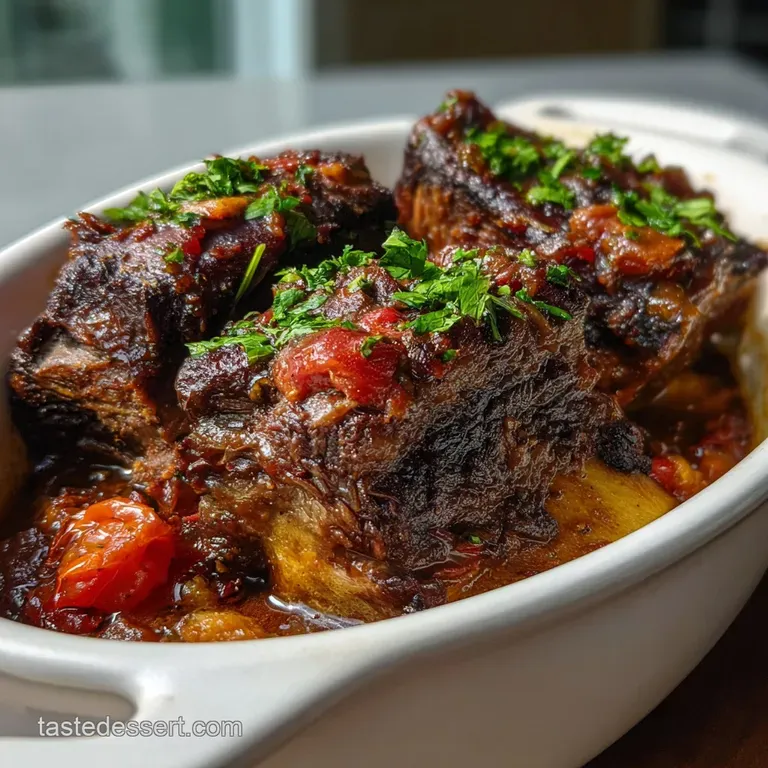 Braised Short Ribs Dutch Oven Easy Dutch Oven Dinn presentation