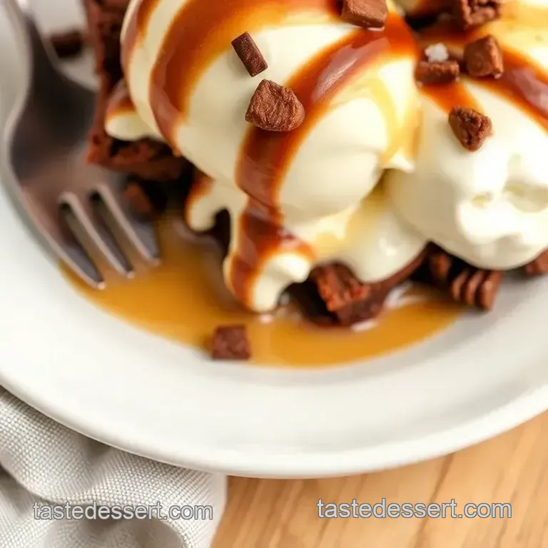 Easy Brownie Sundae Delight presentation