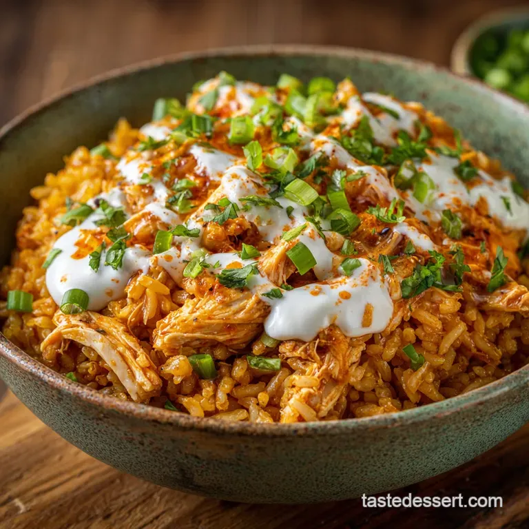 The Big Easy Buffalo Chicken Rice Bowl a Weeknight Winner presentation