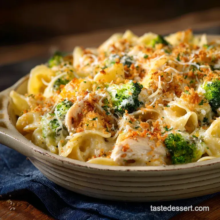 Chicken and Broccoli Noodle Casserole: the Ultimate Cheesy Noodle Bake presentation