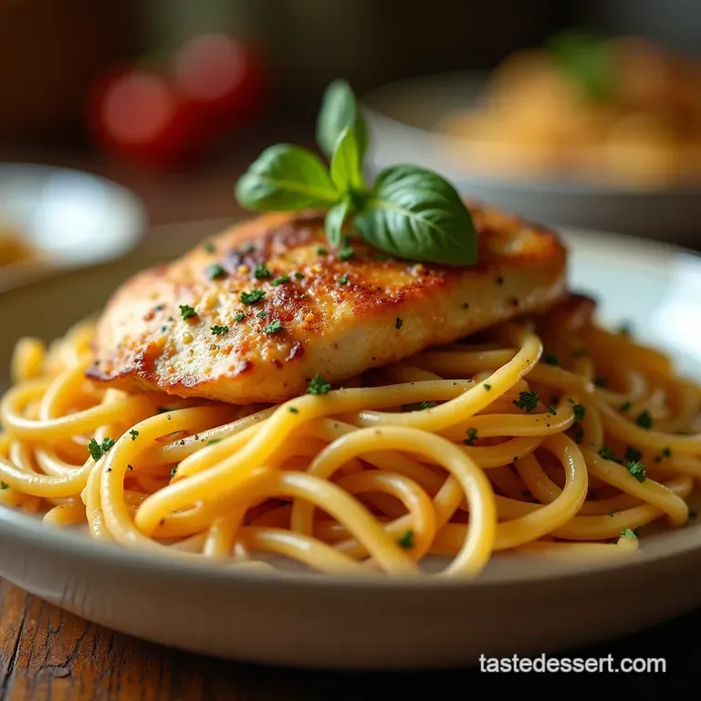 Simply Stunning Restaurantquality Chicken Scampi Pasta in Under 40 Minutes presentation