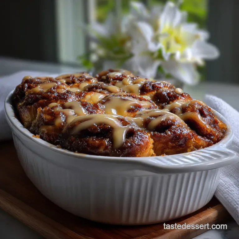 The Ultimate Cinnamon Roll Casserole | Custard Soak