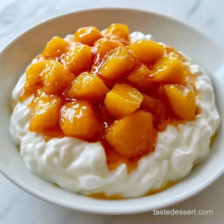 Cold Peach Parfait with Greek Yogurt