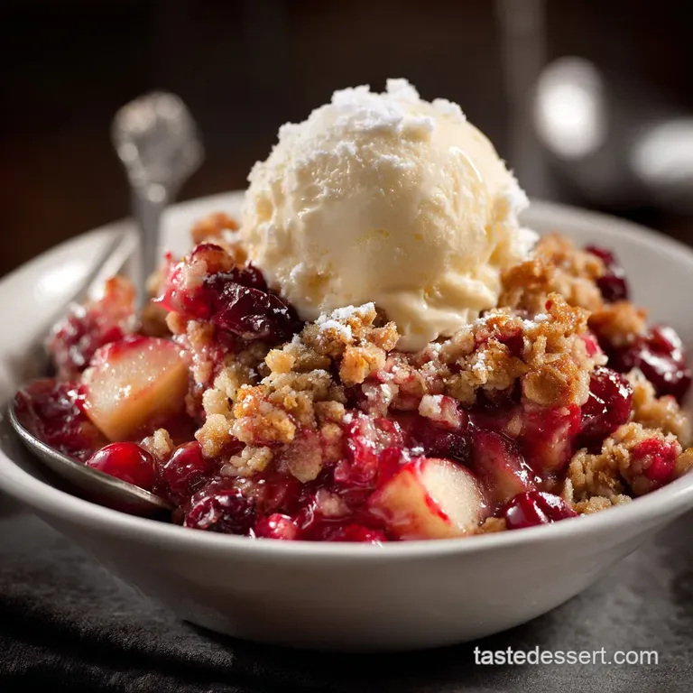 Cranberry Apple Crisp: the Perfect Autumnal Dessert with Oats presentation