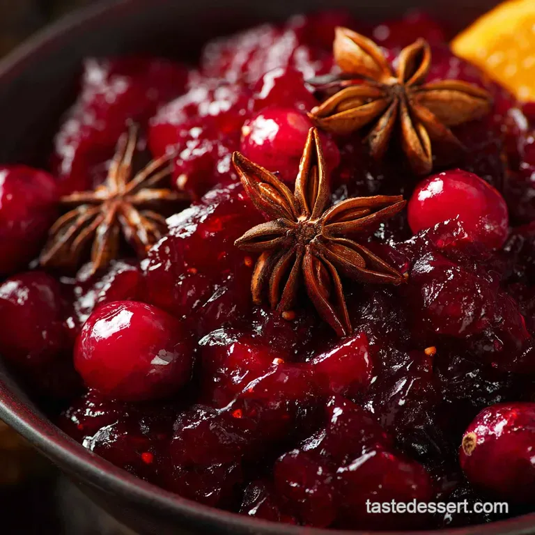 Cranberry Sauce with Orange and Star Anise: the Easy Homemade Classic presentation