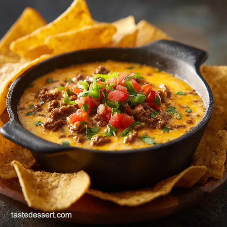Cowboy Queso the Hearty Loaded Cheese Dip Recipe No Crockpot Needed presentation