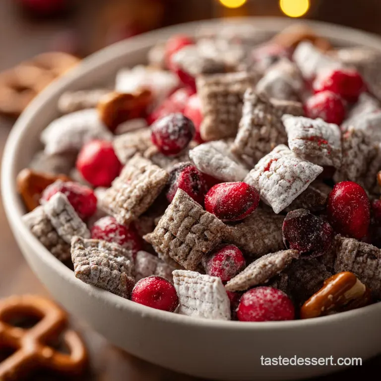 Holiday Reindeer Chow: the Ultimate No-Bake Festive Muddy Buddies presentation