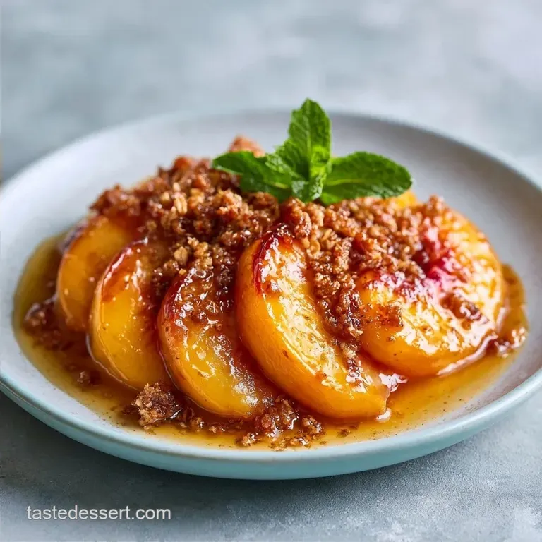 Crunchy Easy Peach Dessert with Oats
