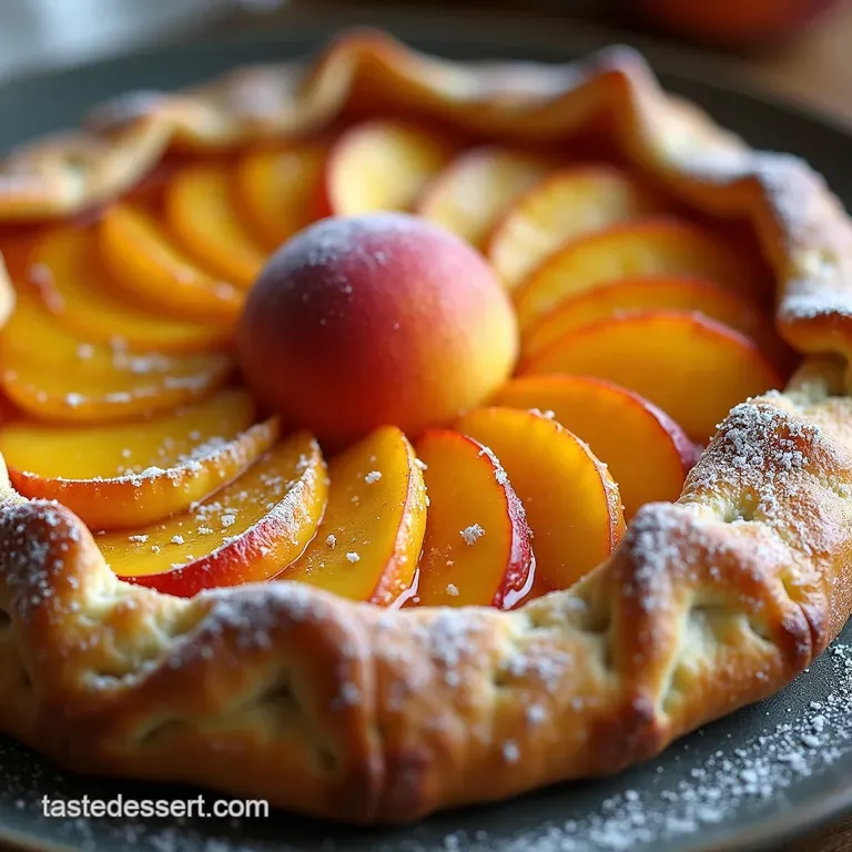 The SunDrenched Peach Galette Easy Rustic Tart with Cinnamon Vanilla