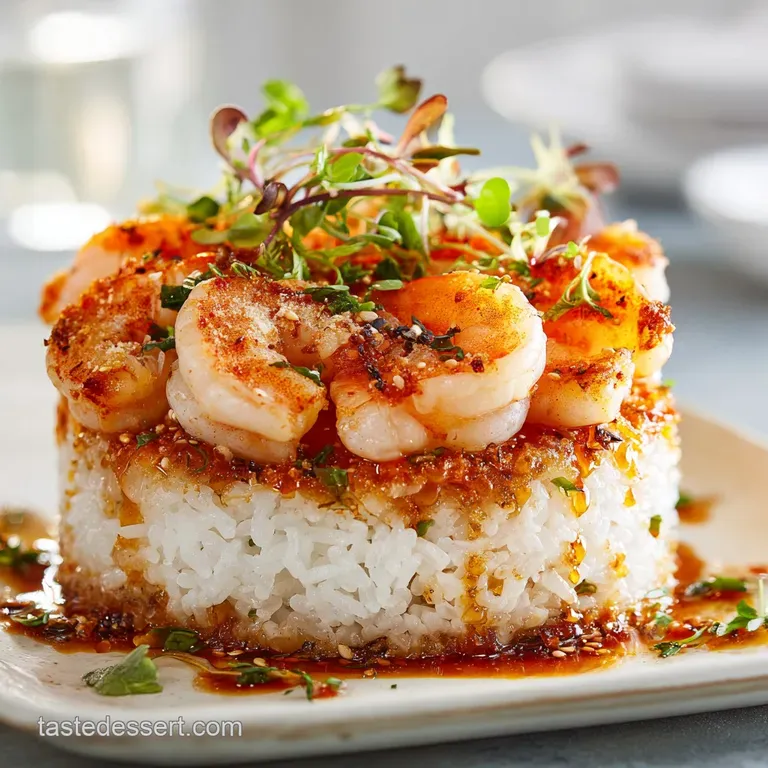 The California Kick Stack Spicy Shrimp Avocado Tower