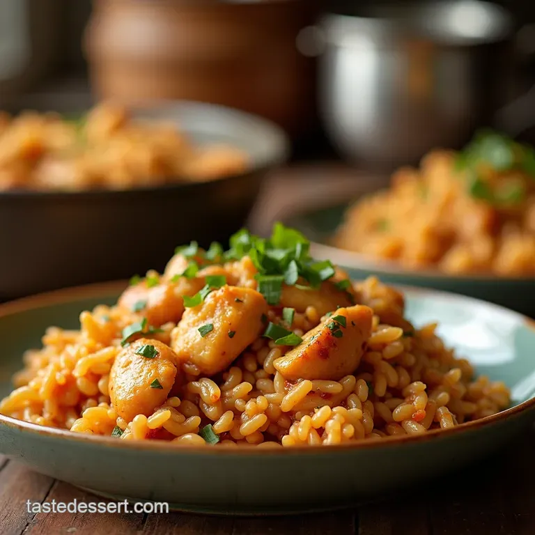 Easy Weeknight Cajun Chicken Rice presentation