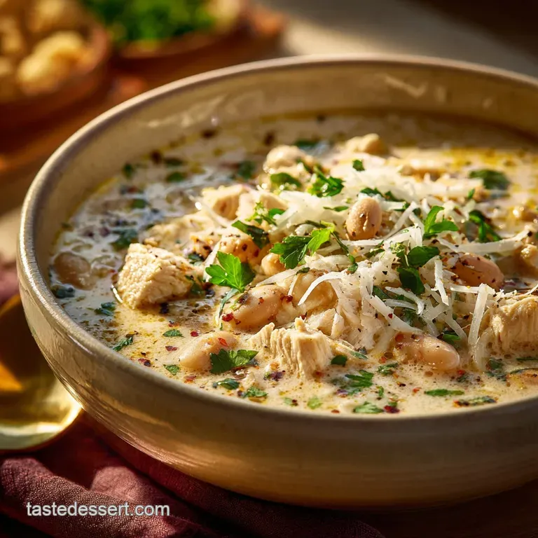 White Chicken Chili: the Creamy Classic Recipe Ready in Under 50 Minutes presentation