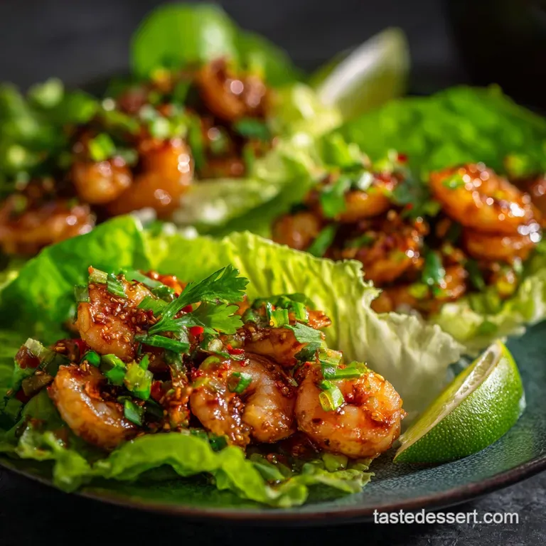 Shrimp Lettuce Wraps Recipe Zesty Gingerlime Quick Supper presentation