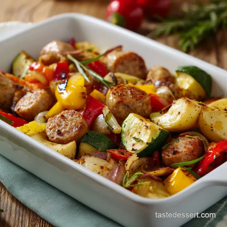 Summer Vegetables with Sausage and Potatoes: One-Tray Bake