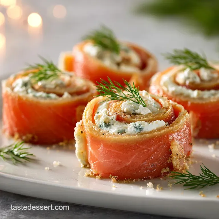 Effortless Smoked Salmon Cream Cheese Dill Pinwheels presentation