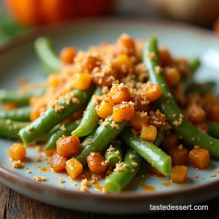 Elevated green bean casserole canned green Grandmas gone gourmet
