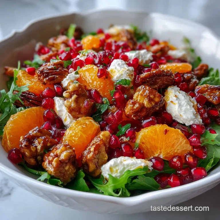 Christmas Salad: the Festive Jewel with Pecans presentation